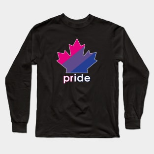 Bisexual Pride Maple Leaf Long Sleeve T-Shirt